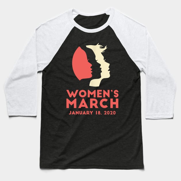 Women's March January 18 2020 Baseball T-Shirt by dashawncannonuzf